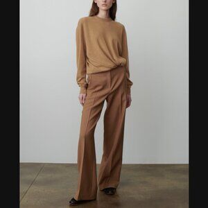 $1295 The Row Camel Brown Melino Twist Pullover Sweater size Small